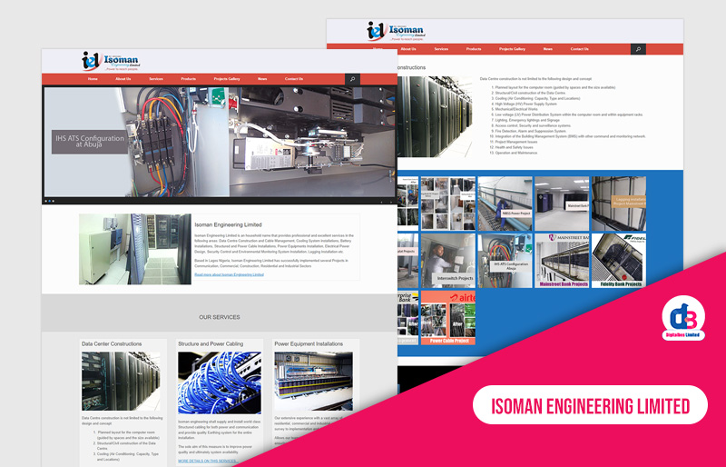 Website Design for Isoman Engineering Limited