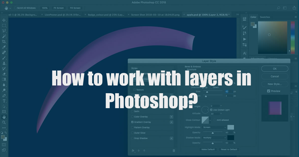 How to work with layers in Photoshop?