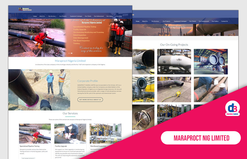 Website Design for Maraproct Nig Limited