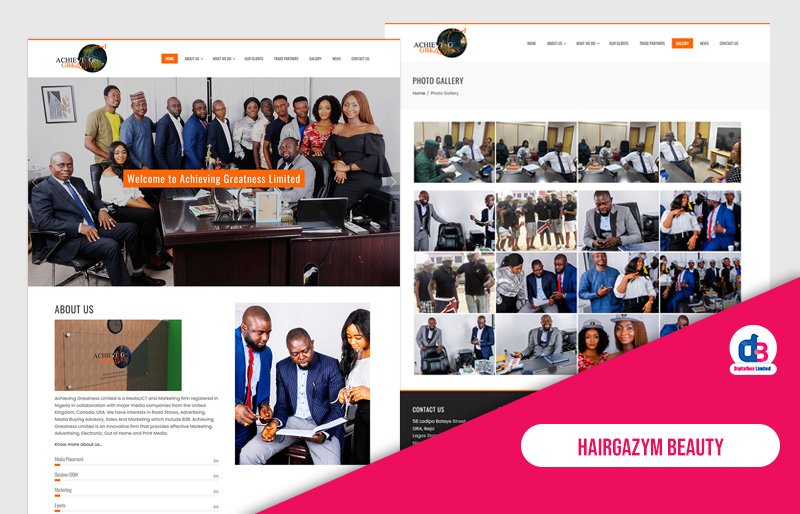 Website Development for Achieving Greatness Limited