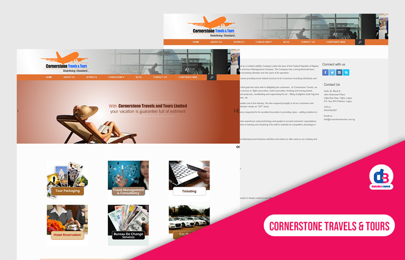 Website Design for Cornerstone Travels and Tours