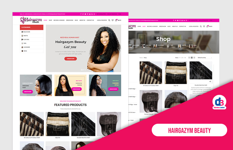 eCommerce Website Design and Development for Hairgazym Beauty