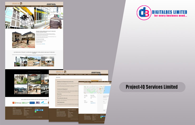 Construction Company Website Design and Development for Project-IQ Services Limited