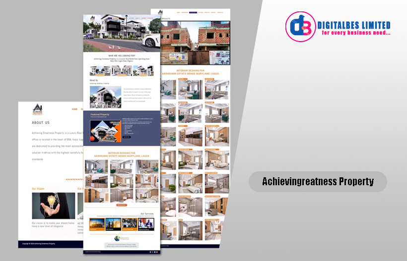 Real Estate Website Design and Development for Achieving Greatness Limited