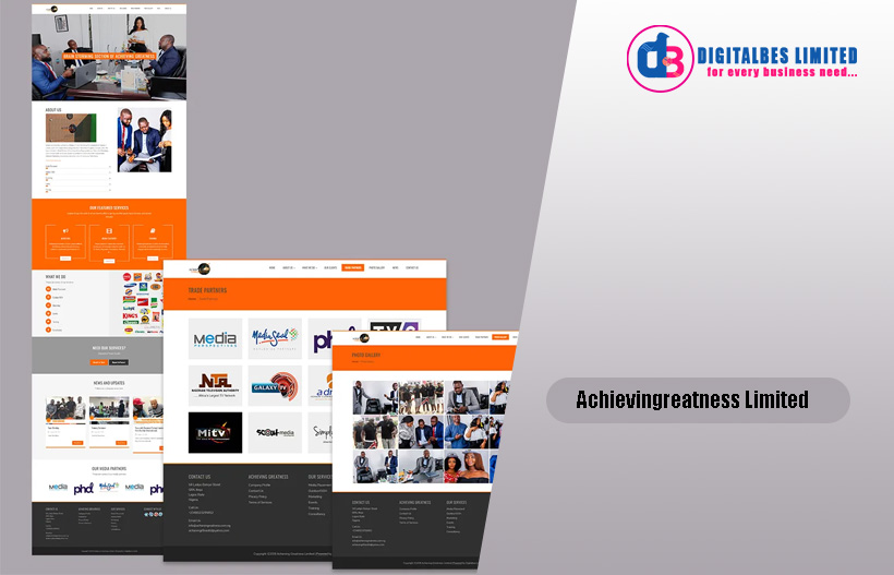 Website Design and Development for Achieving Greatness Limited