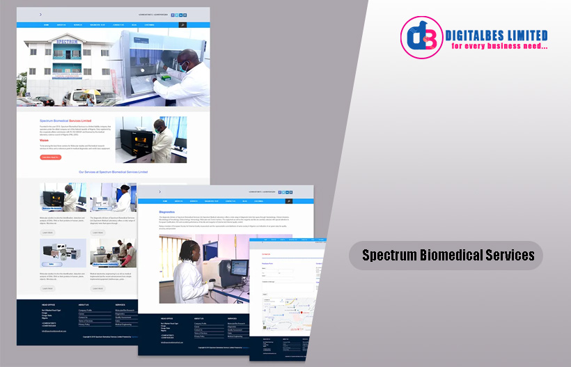 Website Design and Development for Spectrum Biomedical Services Limited
