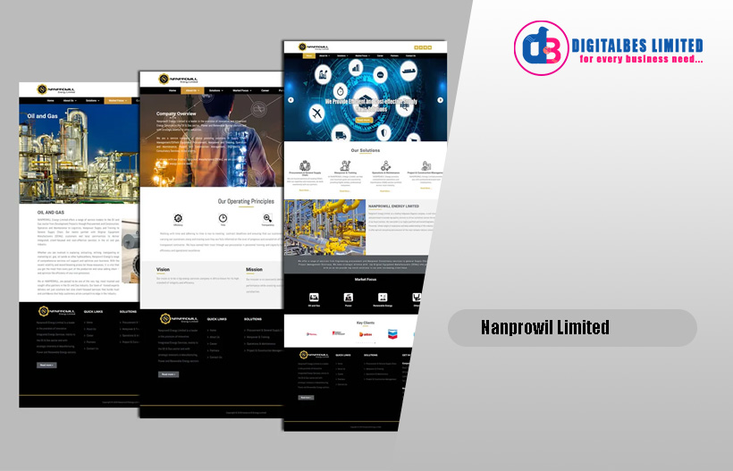 Website Design and Development for Nanprowill Limited