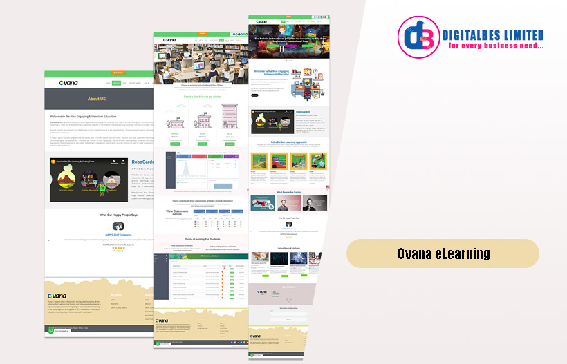 Website Design and Development for Ovana eLearning