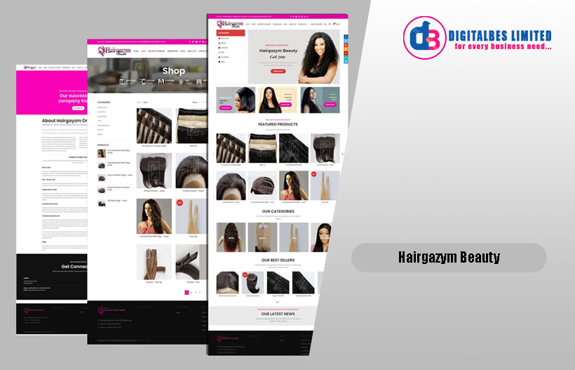 eCommerce Website Design and Development for Hairgazym Beauty