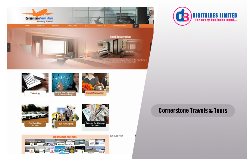 Website Design for Cornerstone Travels and Tours