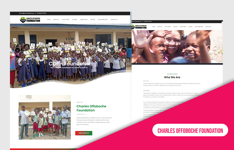 Website Development for Charles Offoboche Foundation