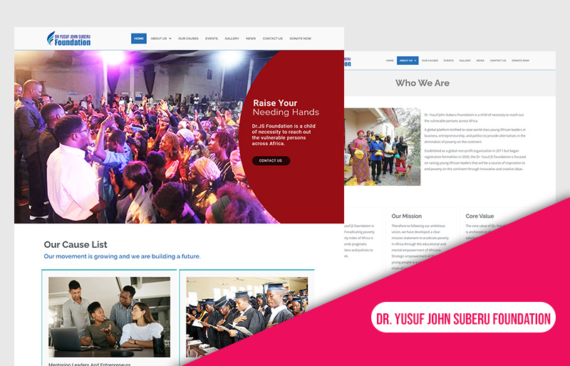 Website Redesign and Development for Dr. Yusuf John Suberu Foundation