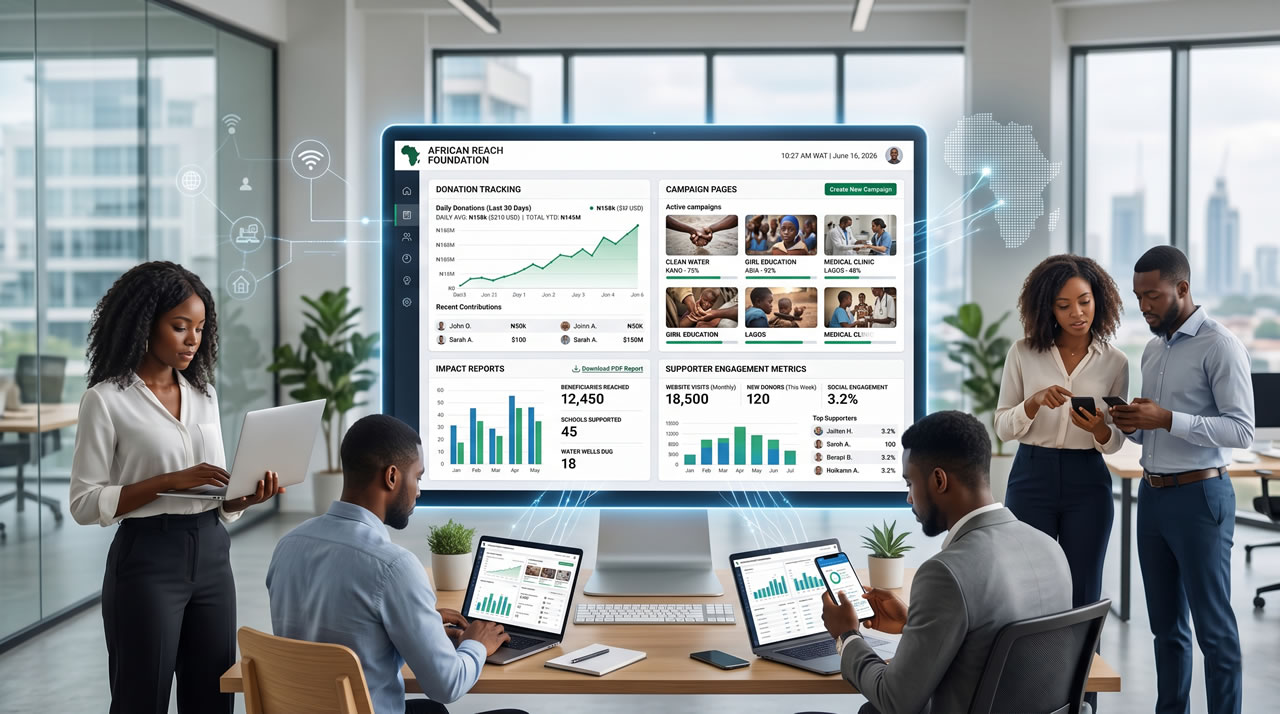 NGO Website Dashboard - Digitalbes Limited
