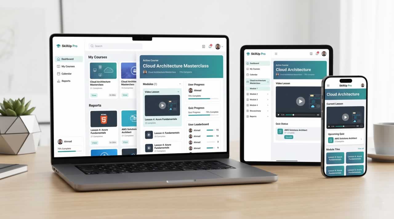 eLearning platform displayed - Digitalbes Limited